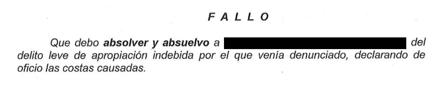 captura de caso de éxito por Apropiación indebida en Barcelona