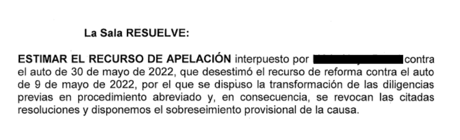 caso de éxito por denuncia falsa en Barcelona
